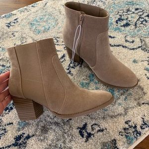Tan booties